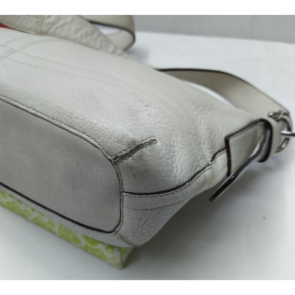 Coach Ivory Pebbled Leather Zipper Closure Crossbody Bag - Picture 15 of 16